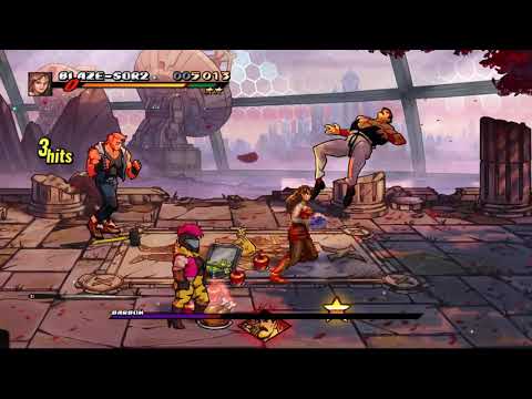 Streets of Rage 4 - Blaze (SoR2) Boss Rush Speedrun (7:24) (World record) (v07)