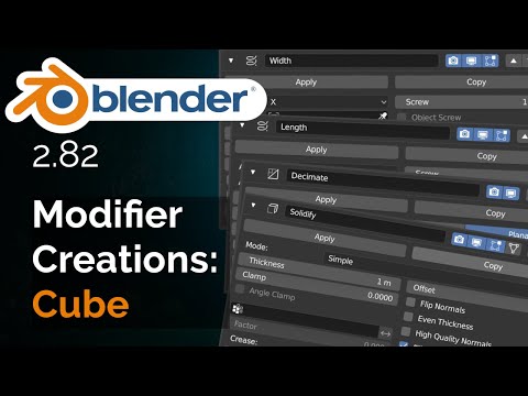 Blender 2.82 Modifier Creations: Cube (Non-Destructive Workflow)