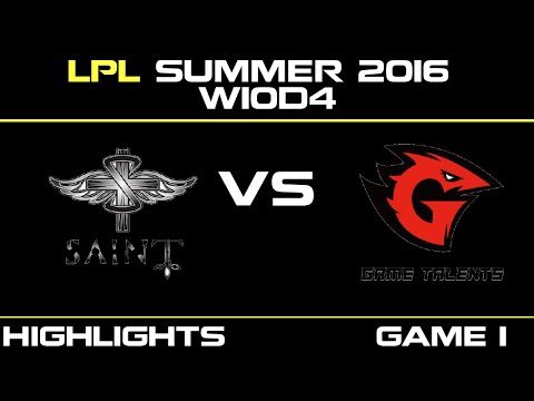 SAT vs GT Game 1 Highlights Tencent LPL Summer 2016 W10D4 Saint Gaming vs Game Talents   GT vs SAT