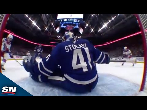 Maple Leafs' Stolarz Makes Ridiculous Back-to-Back Saves