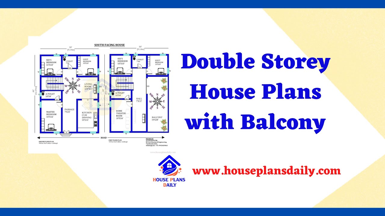 Double Storey Home Plans with Balcony | House Designs