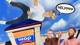 I Climbed To The TOP Of IHOP CHALLENGE | Walker Bryant