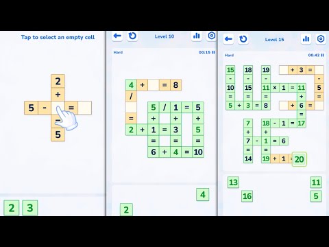 Math Crossword Number Puzzle Gameplay Walkthrough - YouTube