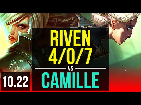 RIVEN vs CAMILLE (TOP) | 4/0/7, 66% winrate, Rank 9 Riven | EUW Grandmaster | v10.22
