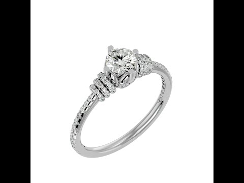 Inel de Logodna Fascinating Pave Roz Aur 18k Diamante Naturale - Priscilla