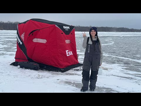 Overnight ice camping w/ my girlfriend