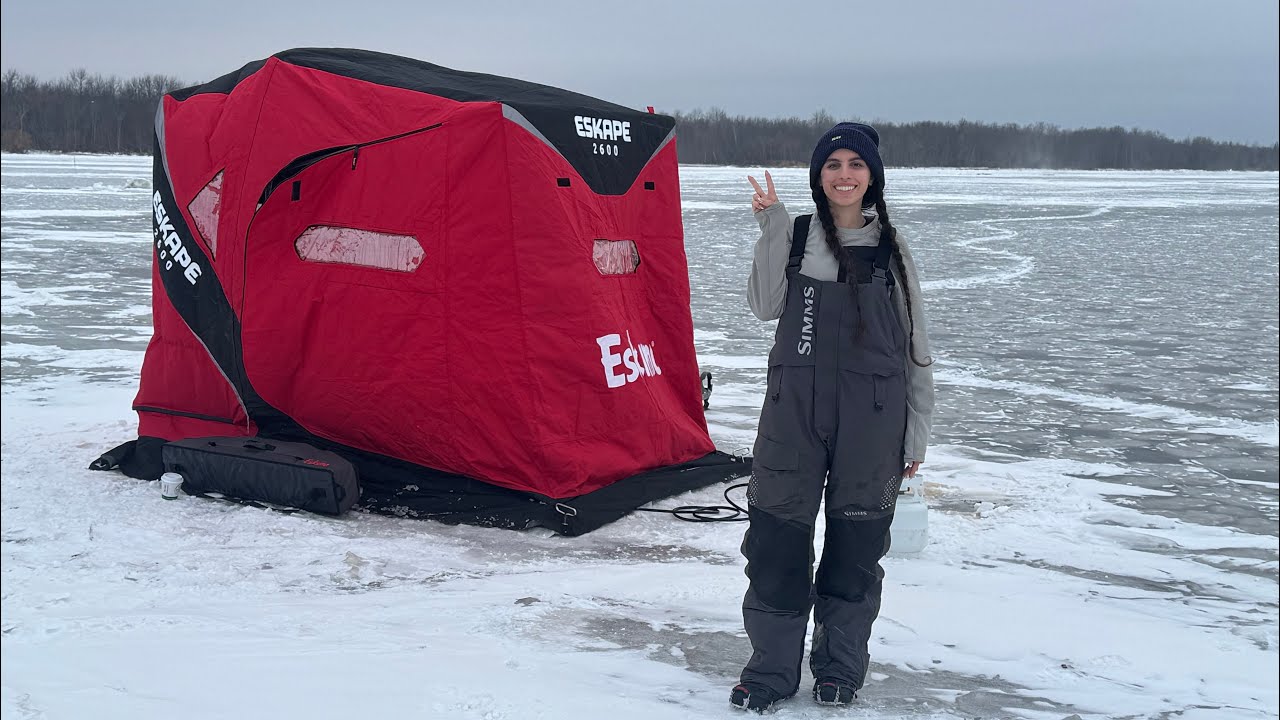 Overnight ice camping w/ my girlfriend