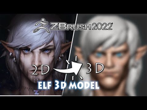 Zbrush Time lapse ELF face speed sculpt #zbrush  | @sculptzbrush