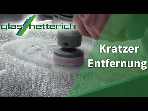 Professionelle Entfernung Kratzer im Glas im Video