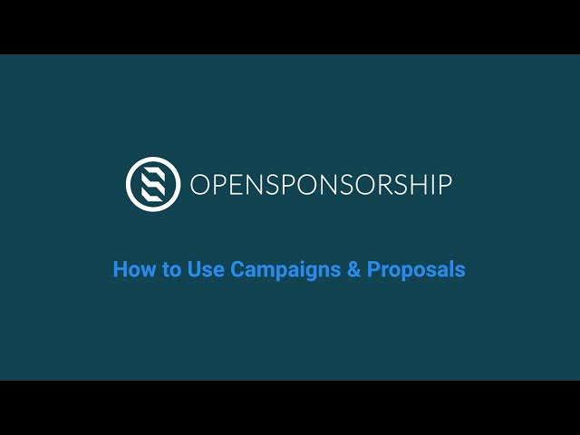 OpenSponsorship product / service