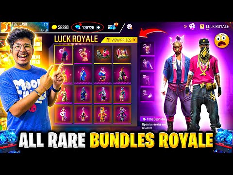 Free Fire All Rare Bundles And Gun Skin Royale😍 Best Luck Royale Ever💎 -Garena Free Fire