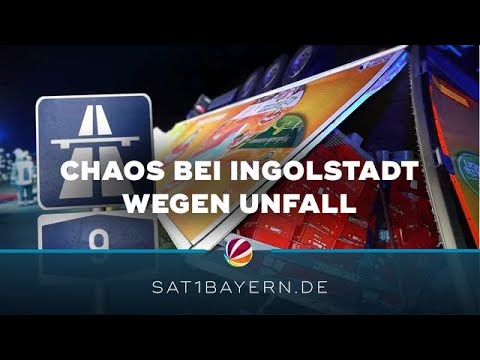 Umgekippter Fleisch-Laster bei Ingolstadt: Lange Staus auf der A9