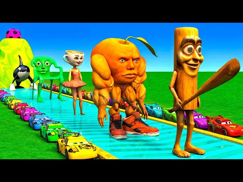 Long Slide Game With Cow Elephant Gorilla Hippopotamus Tiger 3d Animal Game Funny 3d Animals