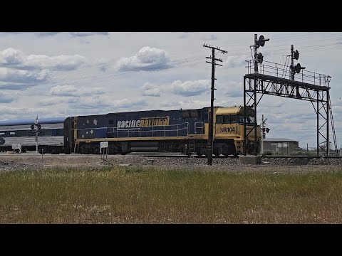 5AM8 up JBRE The Overland (NR104, 7V), Adelaide to Melbourne, 1405, 30/10/25, Lubeck VIC 