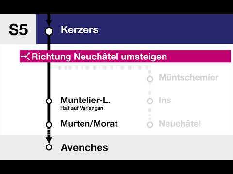 BLS Ansagen • S5 • Kerzers – Avenches (De, Fr, (En))