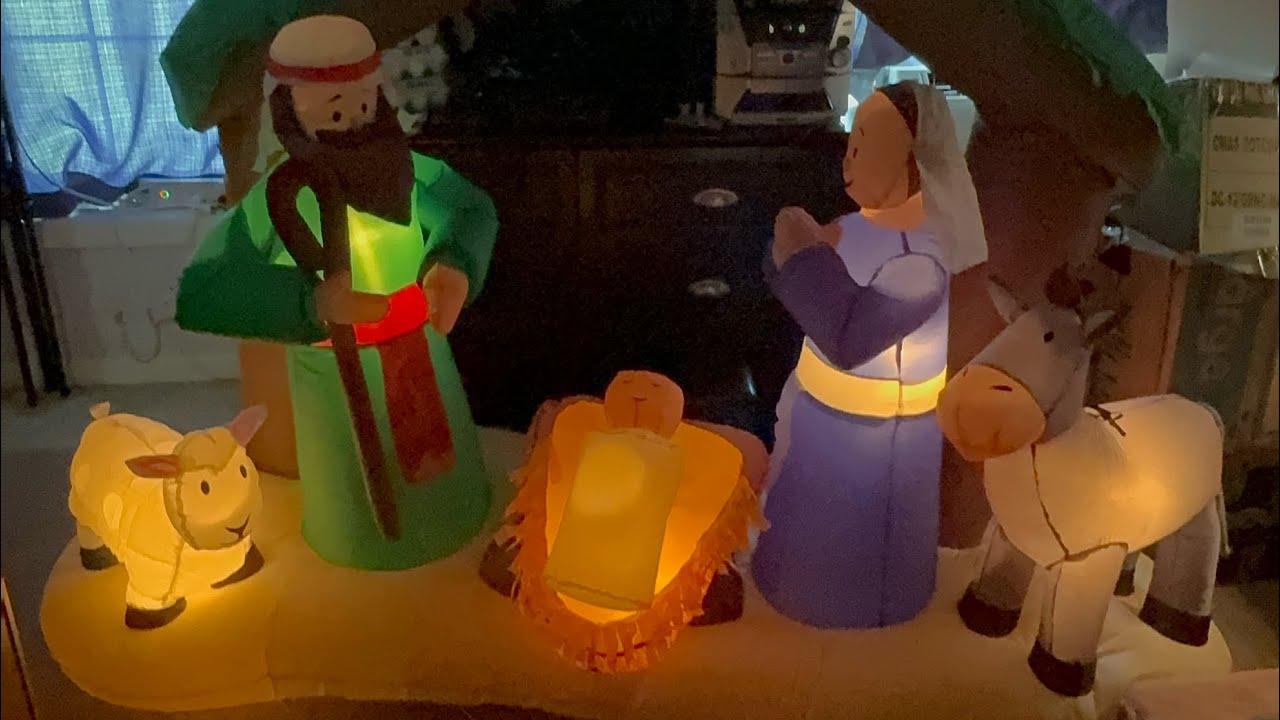 Gemmy 7ft inflatable nativity scene