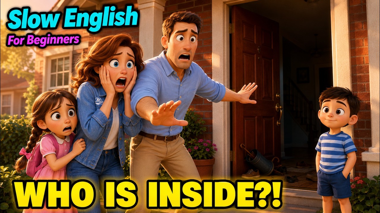 The Door Was Open!  Easy English Listening Story A2 Level