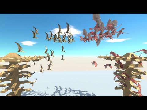 Flying Wars PTERANODON vs WYVERN - Animal Revolt Battle Simulator