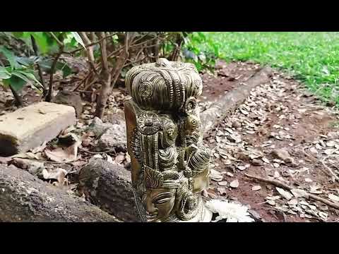 Tridev Trimurti supreme Gods with Devi shakti celestial Statue video