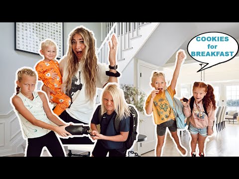 Taking on my MOM'S MORNING ROUTINE!! | MOM for a DAY to 16 KIDS!!