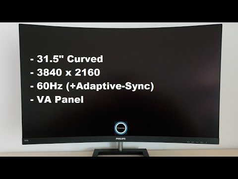 PHILIPS Lenktas LCD monitorius su „Ultra Wide-Color“ / 328E1CA/00 /  31,5 col. / 4K UHD / VA / HDMI/DP / garsiakalbiai video