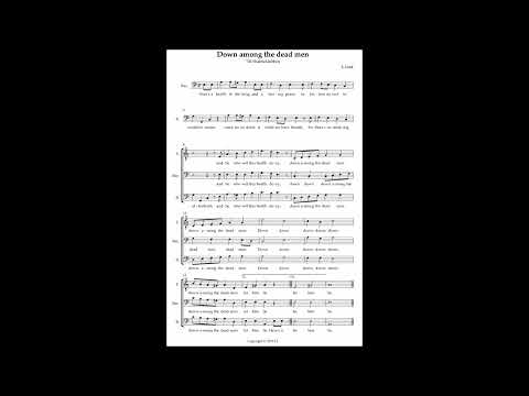 Down among the dead men for male choir Easy