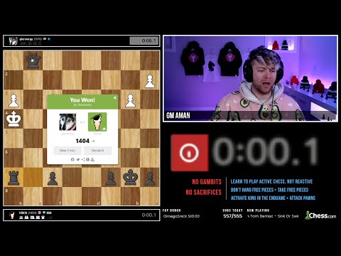 Aman delivers a nasty mate in 7 with 0.8 seconds on the clock