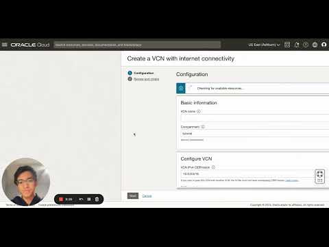 Oracle Cloud - How to create a VCN