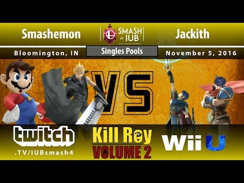 Kill Roy: Volume 2 - Sm4sh Singles - Pool B1 - Smashemon (Mario, Cloud) vs Jackith (Marth, Ike)