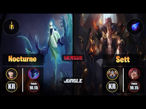 Tarzan NOCTURNE (Jungle) [Lethal Tempo] VS SETT - Challenger KR Patch 10.15