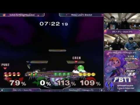 FBT7 - ORLY (P1) + Zicore (P4) vs Mera Mera (P2) + KOKingpin (P3) - Melee Doubles Bracket