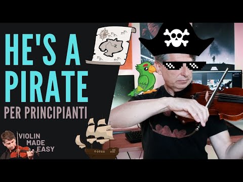 HE'S A PIRATE per PRINCIPIANTI al violino! PIRATI DEI CARAIBI Impara a suonare il violino online