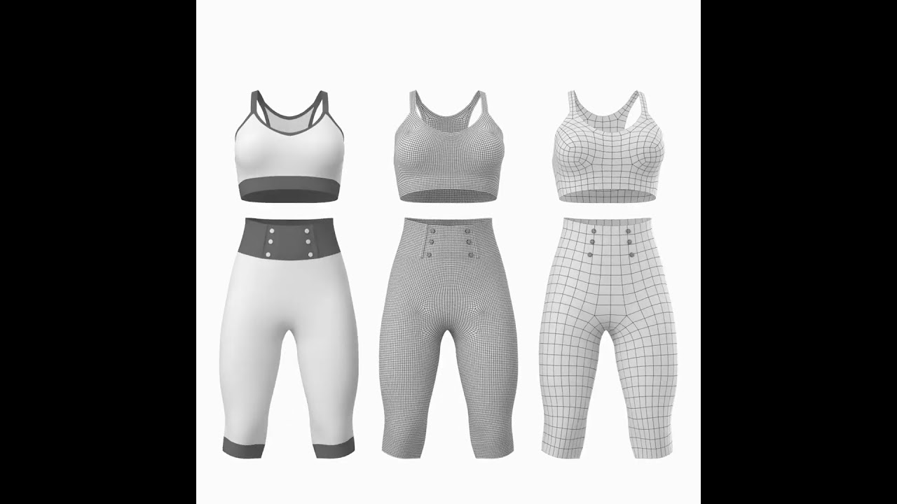 Woman Sportswear 04 Base Mesh Design Kit 3D Model