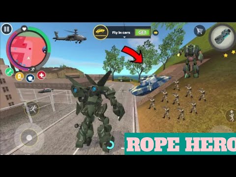 Rope Hero Vice Town (Army Tank Stuck inPower Plant Cave Threshold) TransformerJet Destroy Tanks