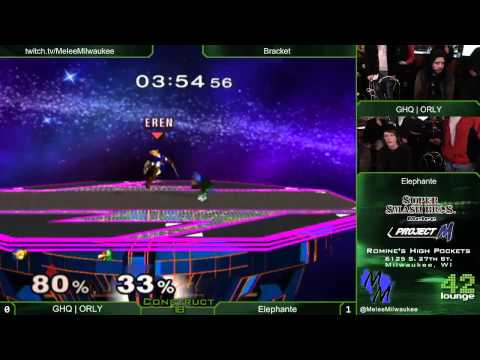 Construct 18 - GHQ | ORLY (Falco, Link, C.Falcon) vs Elephante (Falco) - Melee Winner's Bracket