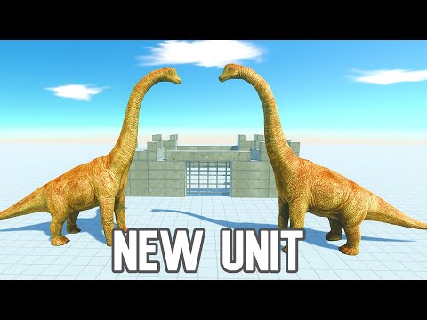 NEW UNIT BRACHIOSAURUS in castle arena vs all units - animal revolt battle simulator brachiosaurus