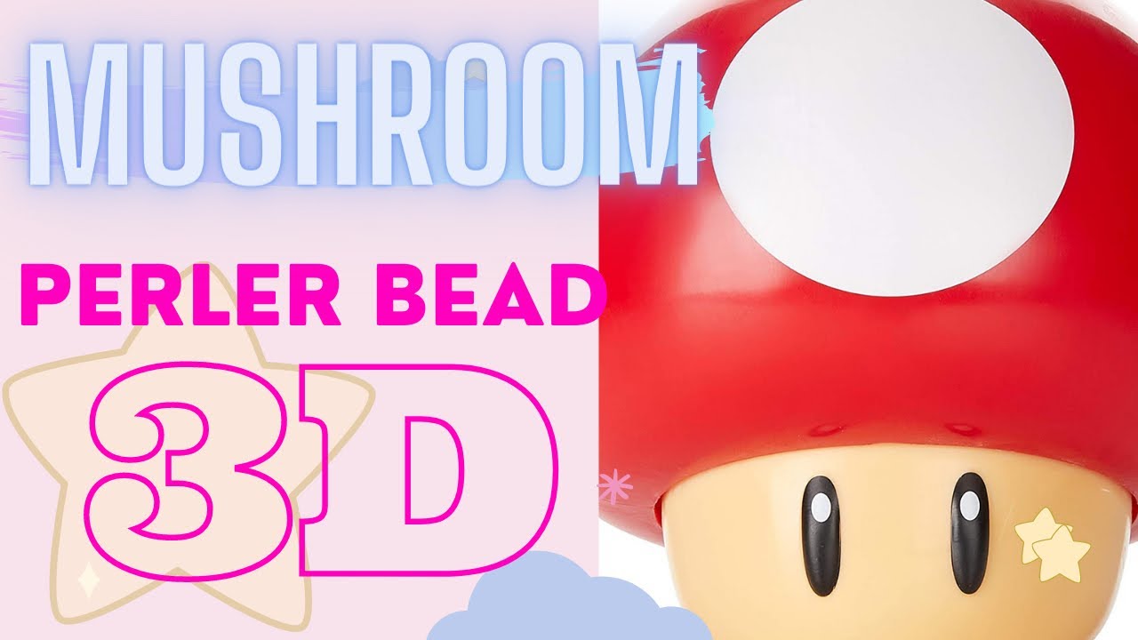 MUSHROOM SUPER MARIO | 3D | Perler Beads | Tutorial