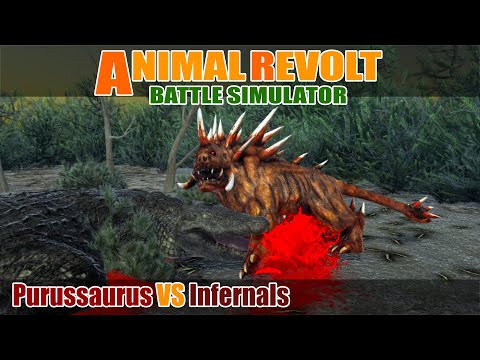 Purussaurus vs Infernals - Animal Revolt Battle Simulator