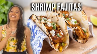 How to Make Shrimp Fajitas | Easy Shrimp Recipes | Chef Zee Cooks