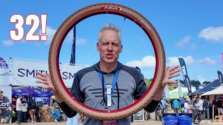 Here comes 32” gravel; I talk with tire, wheel and bike brands about the when and why