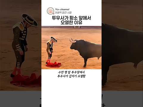 투우사가 황소 앞에서 오열한 이유