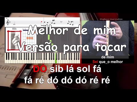 Melhor de mim Mariza Notas para flauta e piano acordes para guitarra letra em Karaoke