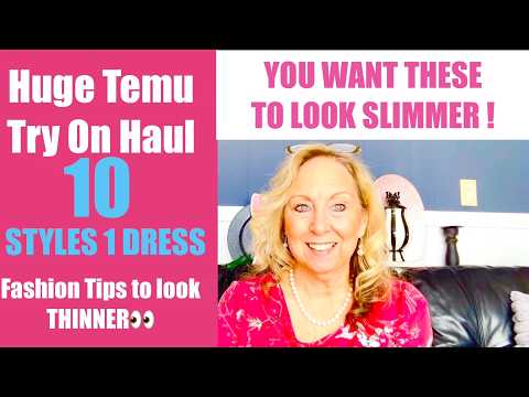 Temu Try On: Cara Berpakaian Agar Terlihat Lebih Langsing! | 1 Gaun Ditata dengan 10 Cara #temu #...