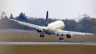 EPIC CROSSWIND LANDING by Saudia Airlines A320 at 