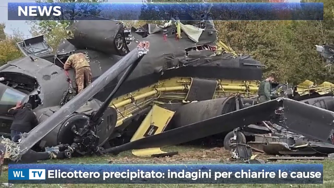 Elicottero precipitato: indagini per chiarire le cause