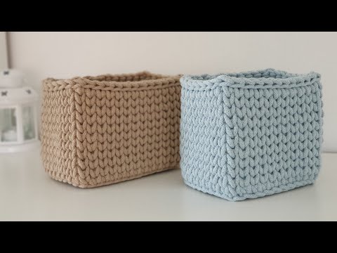 Crochet a square basket with nice corners