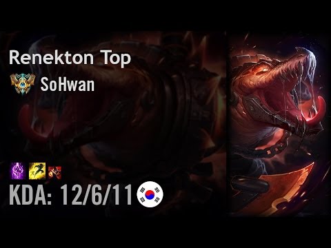 Renekton Top vs Ekko - SoHwan - KR Challenger Patch 6.15