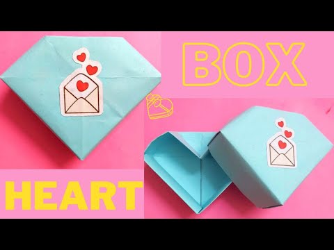 Origami Heart Box With a Lid - How to Fold | DIY Heart Gift Box How To Make A Heart Shape ❤️Box