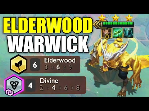 ELDERWOOD 3 STAR WARWICK Everyone gets tons of attack speed! (Teamfight Tactics TFT Fates Set 4)