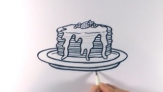 How to Draw a Cartoon Stack Of Pancakes